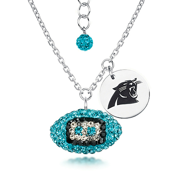 Licensed NFL Carolina Panthers Football Necklace